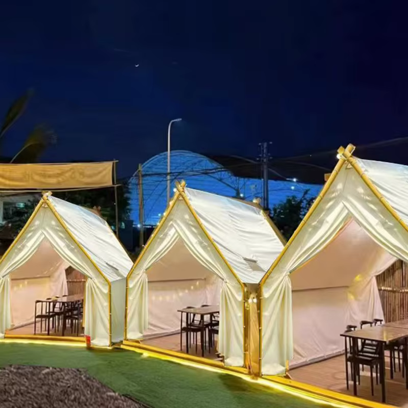 Tente de camping triangulaire Dengfeng imperméable et coupe-vent pour barbecue