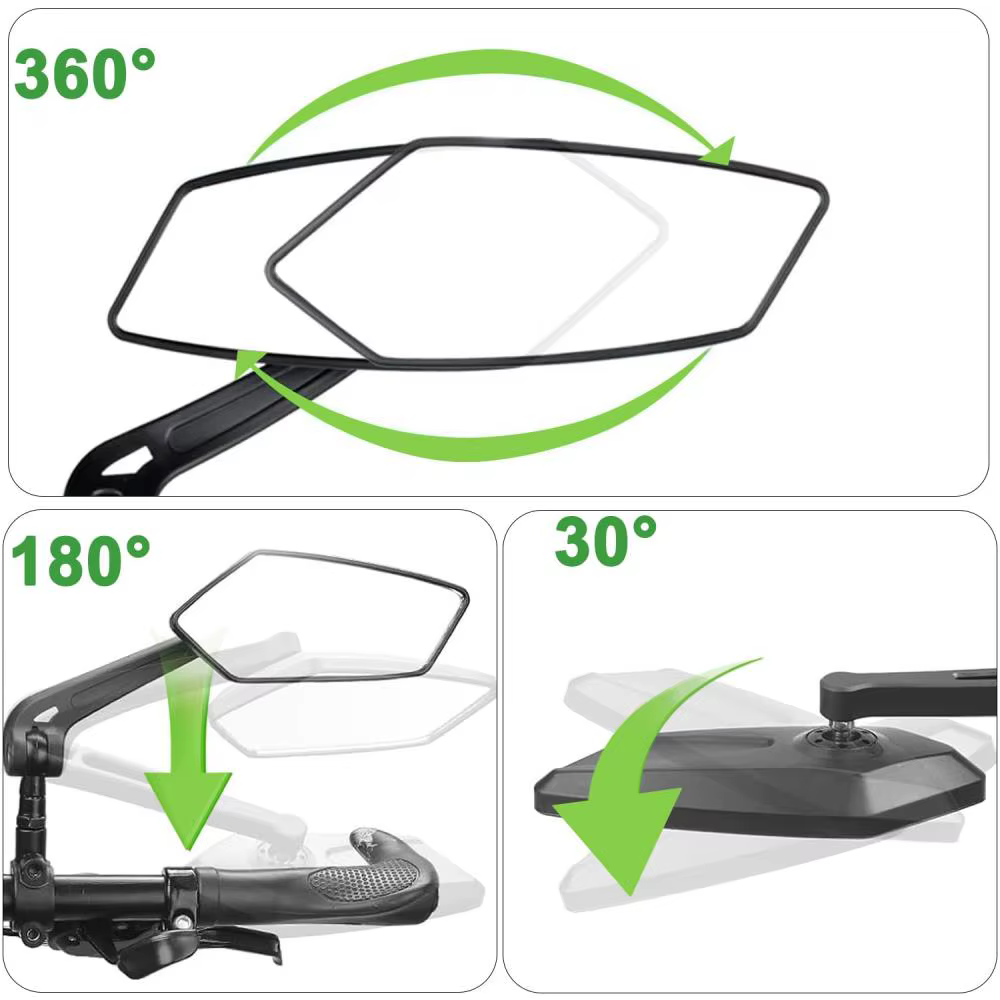 Rétroviseur de vélo réglable 360 °