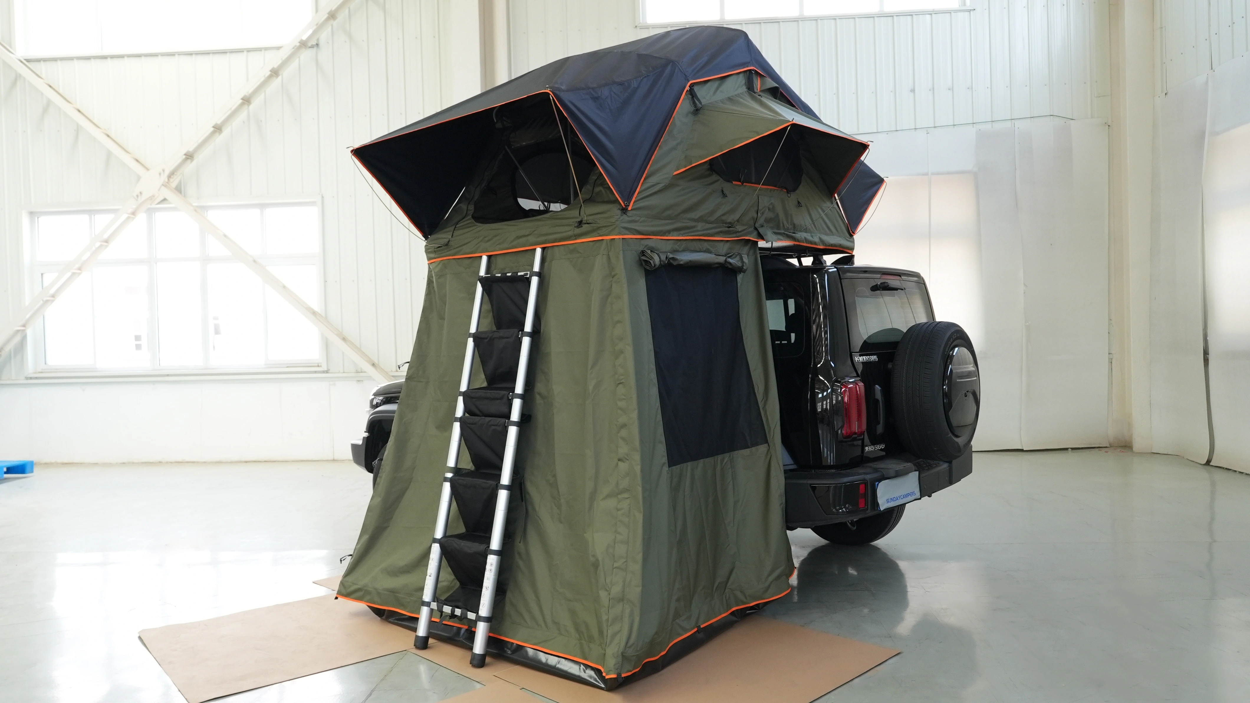 Tente de toit de voiture avec extension latérale étanche pour camping – Nouvelle