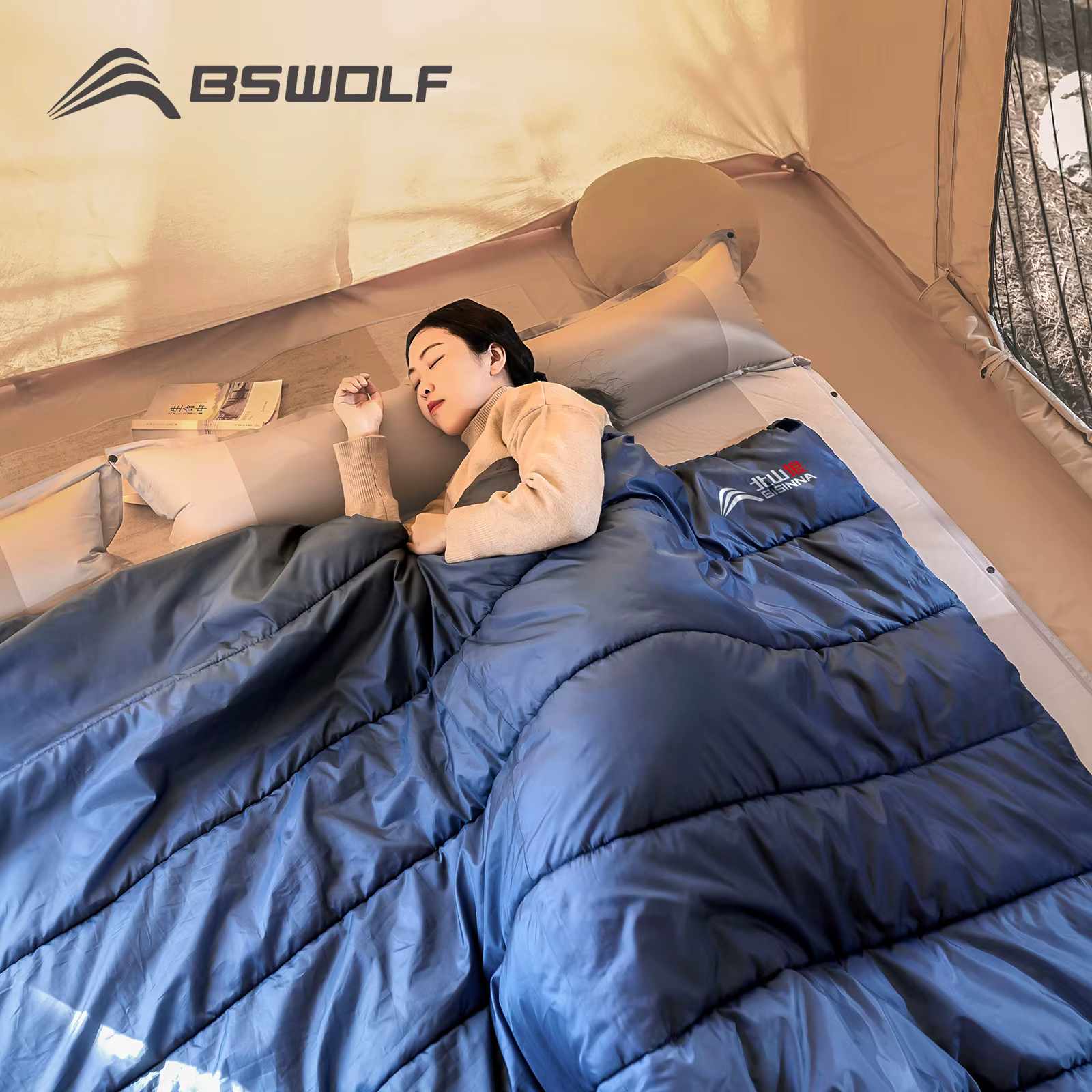 BSWolf grand sac de couchage de Camping léger 3 saisons ample élargir longue taille sac