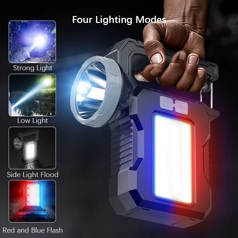 Lampe de poche solaire Portable puissante et Rechargeable
