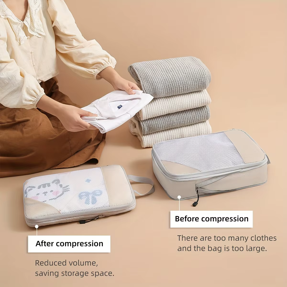 Sacs de Compression de voyage 3 pièces