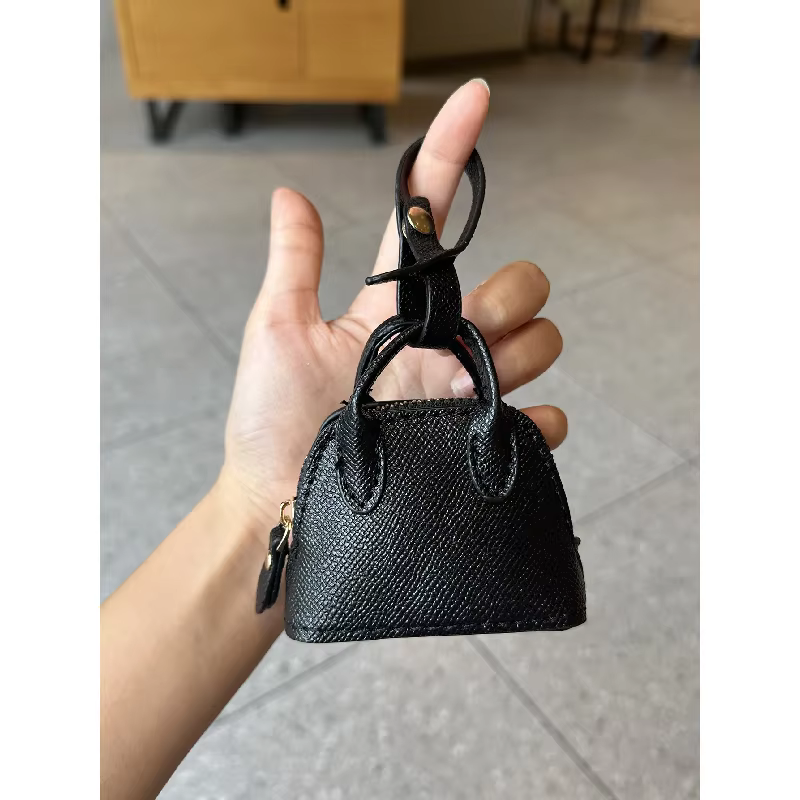 Mini portefeuille en forme de coquille pour femme, porte-monnaie polyvalent, pochette de rangement pour écouteurs, petit sac à main, pendentif porte-clés
