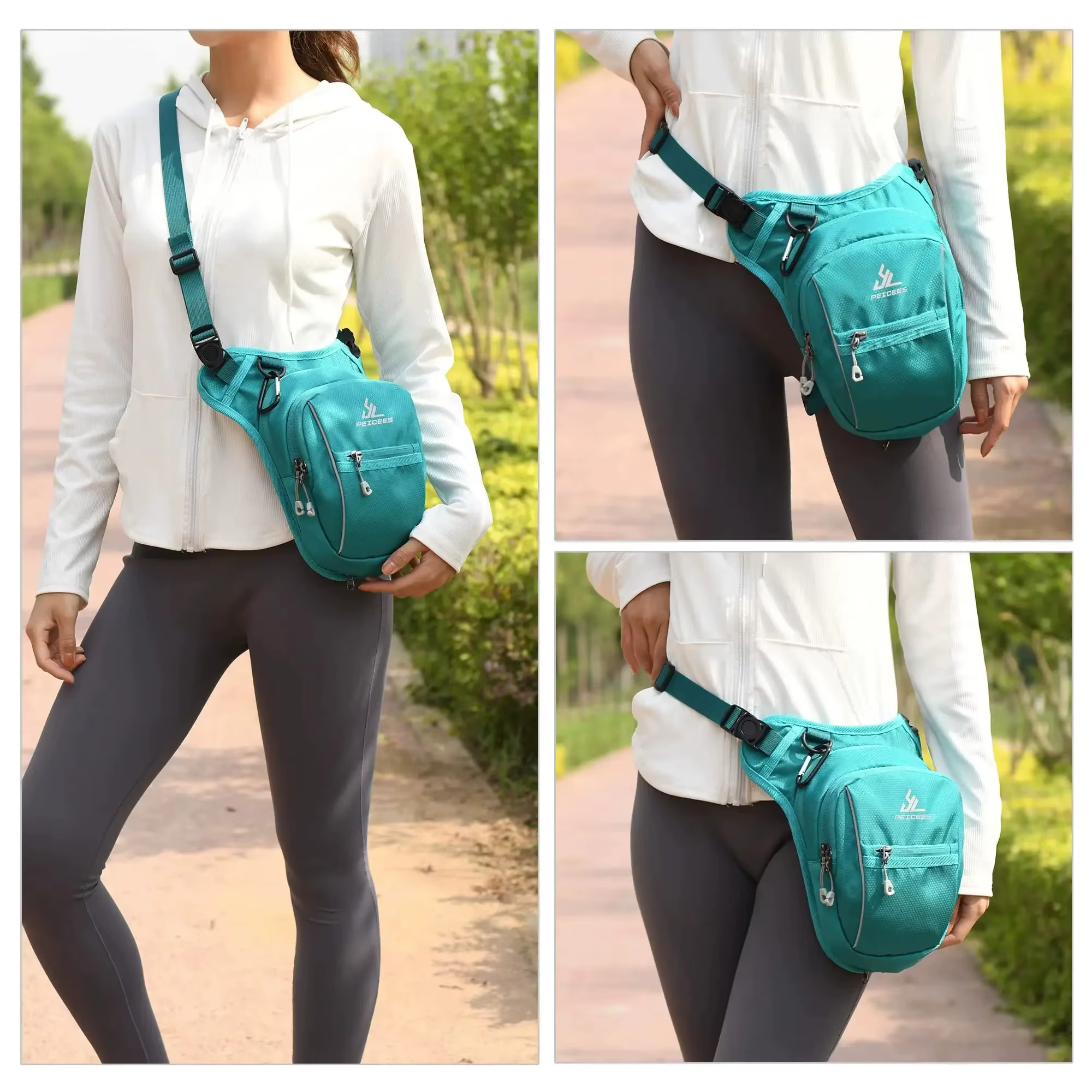 Sac de jambe tactique étanche pour moto, sac banane de taille pour téléphone portable, idéal pour le voyage