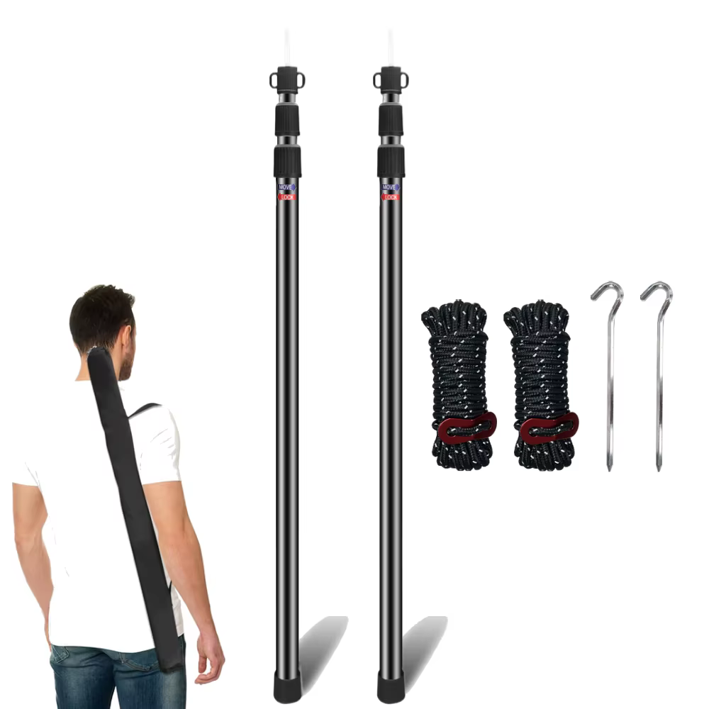 Ensemble de 2 poteaux de bâche robustes