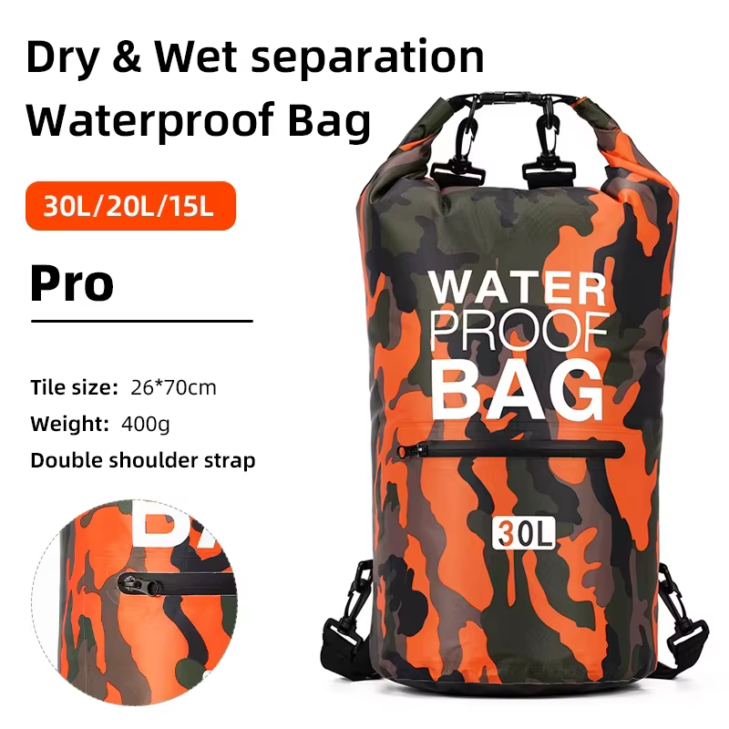 Sac à dos sec de natation en PVC pour femmes et hommes