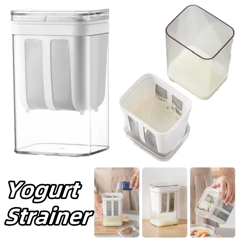 Yaourtière grecque Pro, passoire à infusion froide, Kit de presse à fromage, séparateur de lactosérum réutilisable, sans BPA, aucun électricité nécessaire, outil de cuisine