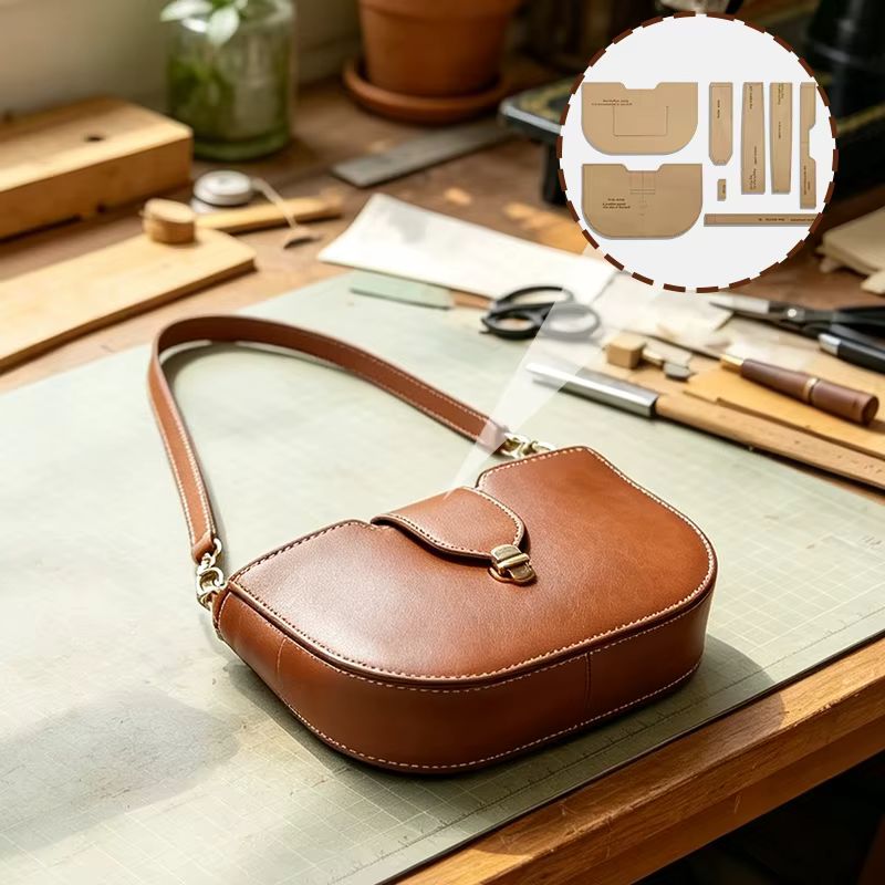 YOMDID 8 pièces – Modèles de sacs à main et sacs à bandoulière pour femmes en papier kraft, patrons de couture, gabarits de modèles pour artisanat du cuir DIY