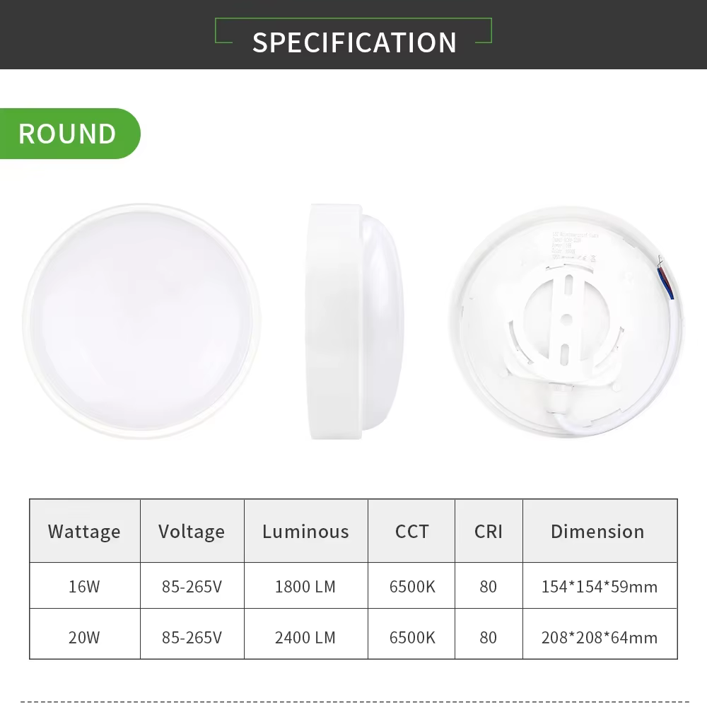 LED étanche à l'humidité applique IP65 étanche extérieure intérieure lampe moderne pour la maison salle de bain balcon jardin cour porche lampe lumière
