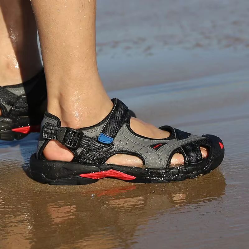 HUMTTO Chaussures d'été pour hommes Randonnée en plein air Sandales Respirant Eau Plage