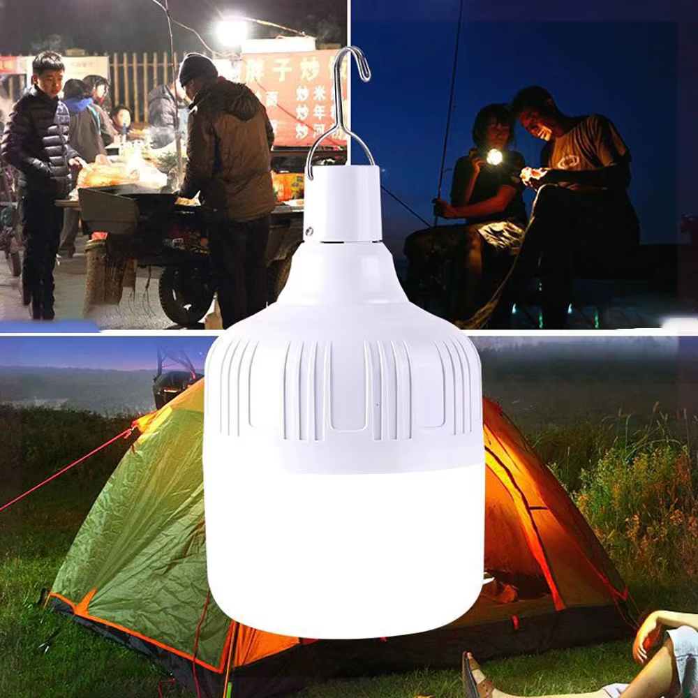 Lampes de Camping portables lampe Rechargeable lumière LED lanterne ampoule de secours tentes haute puissance éclairage