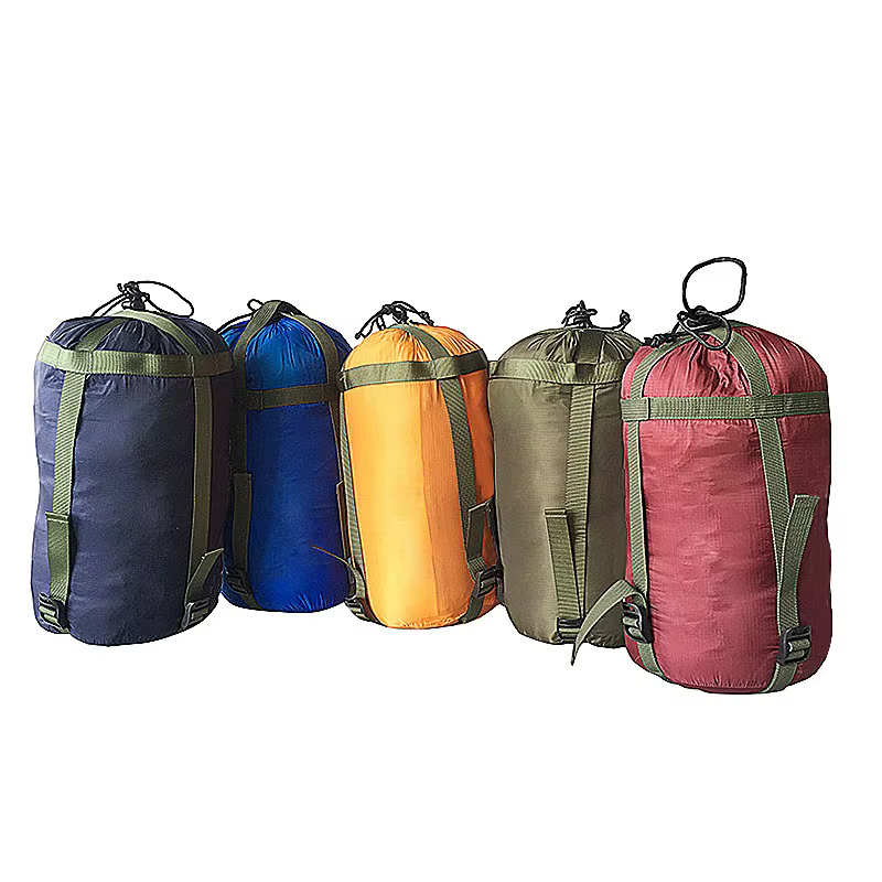 Sac de couchage à Compression étanche, sac de couchage ultraléger pour Camping en plein air, sacs de rangement, Pack 38x18cm, conception à cordon
