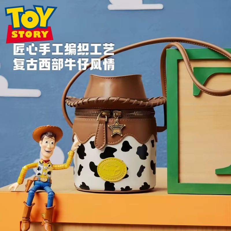 Sac fourre-tout double face style western Woody de Toy Story, sac à bandoulière vintage grande capacité, nouveau modèle mini sac à dos seau, cadeaux
