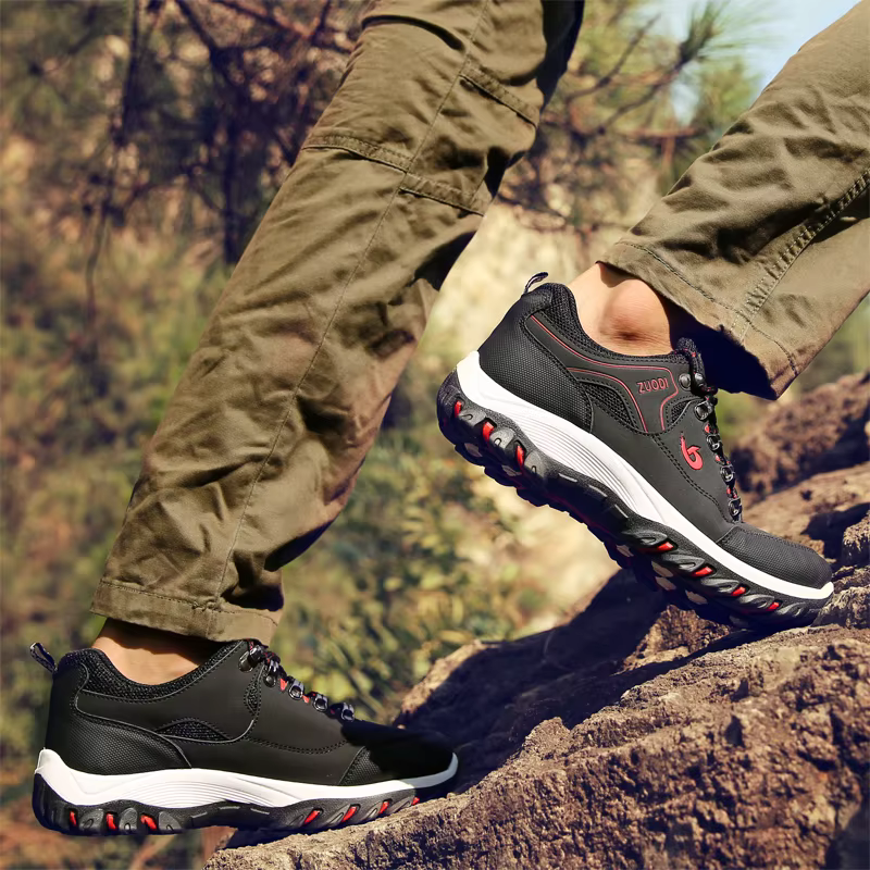 Chaussures de randonnée imperméables en cuir PU pour hommes