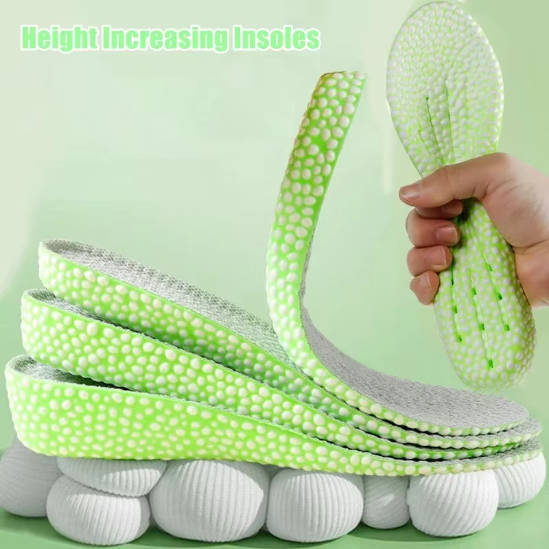 Bottes de qualité baskets semelles intérieures d'absorption des chocs pour pieds hauteur augmenter chaussures semelle