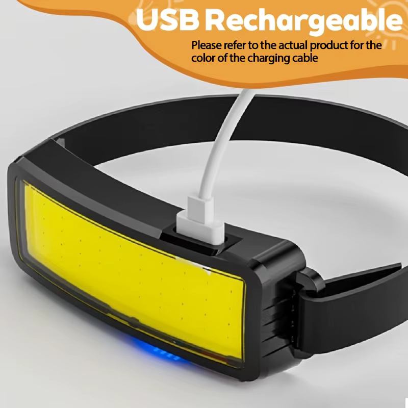 Lampe frontale COB portable rechargeable