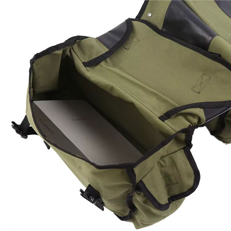 Sac de moto rétro en toile résistante à l'usure