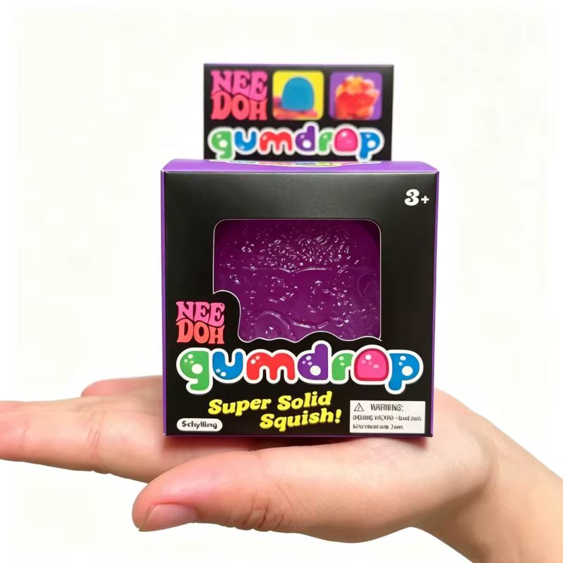 Needoh Gumdrop Maltose Filler Squish Balls, Jouet sensoriel à presser à la main, élastique à remontée lente, anti-stress, pour soulager l'anxiété et favoriser la relaxation