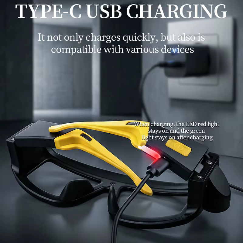 Lampe frontale LED COB rechargeable TYPE C, étanche, légère, à angle réglable, pour l'entretien et la réparation automobile