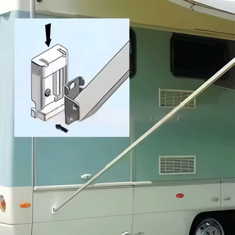 Support mural pour auvent Thule Omnistor, compatible avec les pieds verticaux des auvents rétractables, accessoire de montage pour auvent de camping-car, caravane