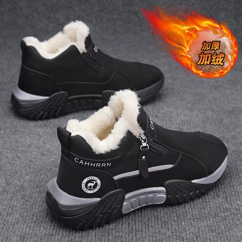 Hommes bottes 2025 nouveaux pantoufles d'hiver chaud hommes chaussures imperméable antidérapant en peluche baskets hommes tenis chaussures bottes hommes baskets hiver