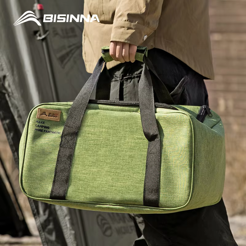 BISINNA sac de Camping en plein air 26L sac de rangement de réservoir de gaz pliant pique-nique Cookwre conteneur fournitures de Camp cloison réglable
