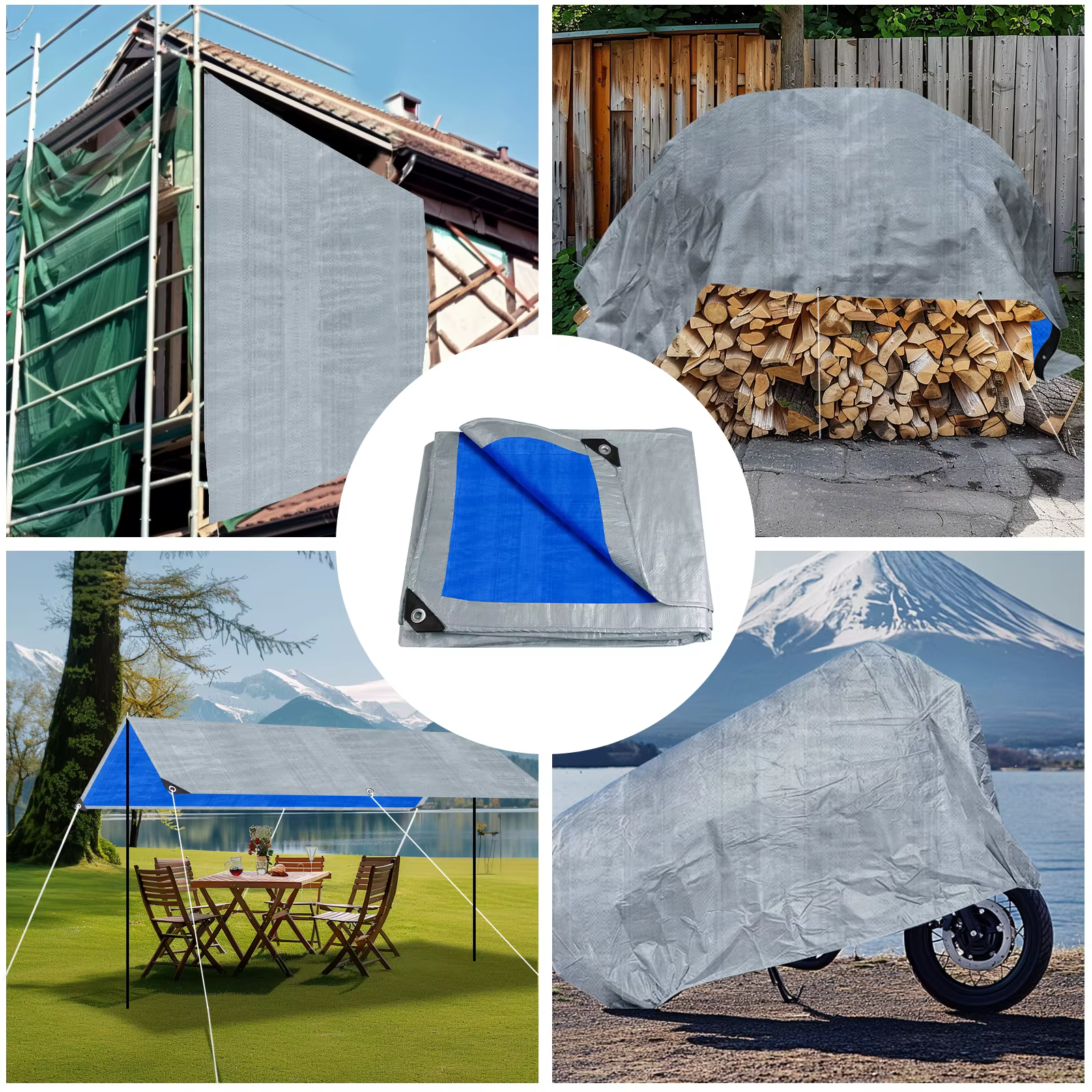 Grande bâche imperméable pour tente de Camping