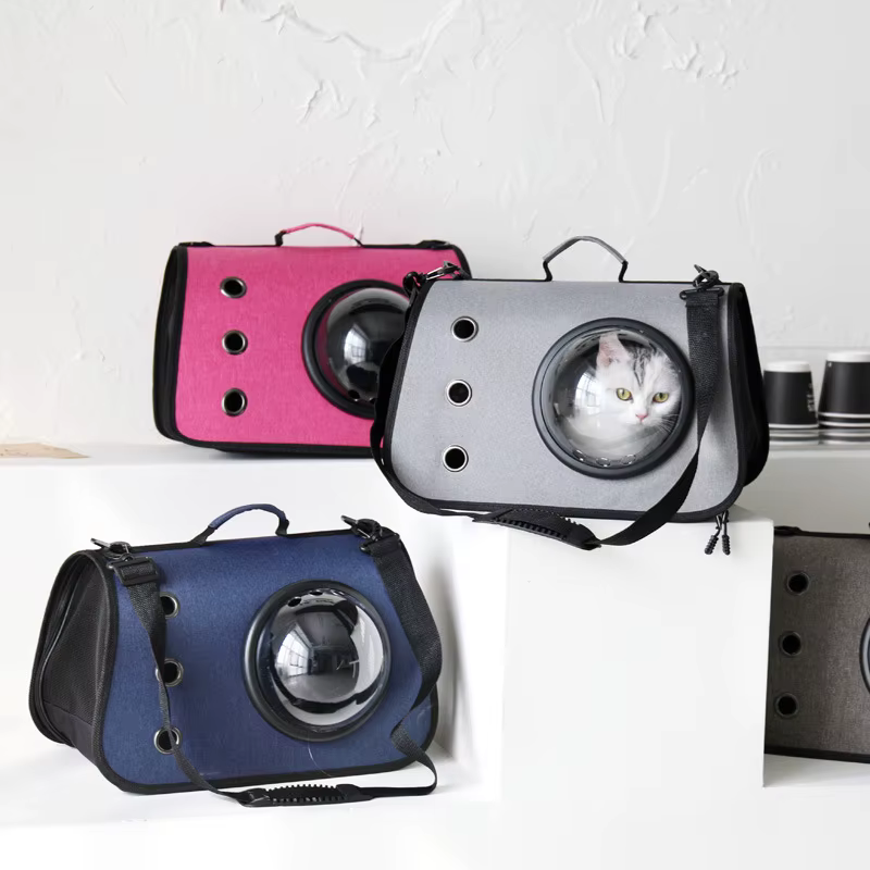 Sac à Capsule spatiale Portable pour chat, sac à bandoulière pliable à main, Cage transparente pour chat, fournitures pour chaton et chien