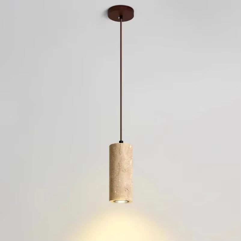Lampe en travertin jaune, lustres de chambre à coucher, lampes suspendues de chevet, lampes rétro pour salon, lampes suspendues pour comptoir de bar, éclairage