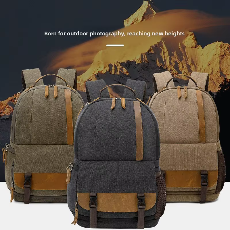 Sac photo à double bandoulière, sac à dos professionnel multifonctionnel pour drone, sacoche pour ordinateur