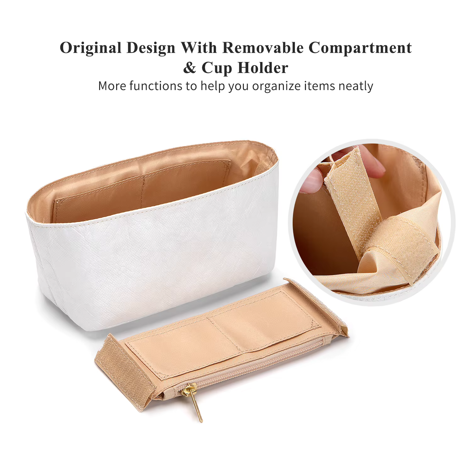 CRAZYSMITH Dupont papier insérer sac organisateur pour LV Speedy 20 25 30 35 sac à main sac intérieur Shaper stockage Portable sacs à cosmétiques