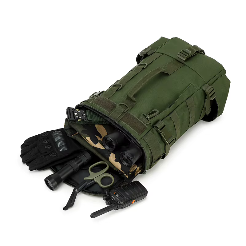 Sac à dos tactique multifonctionnel vert militaire pour hommes