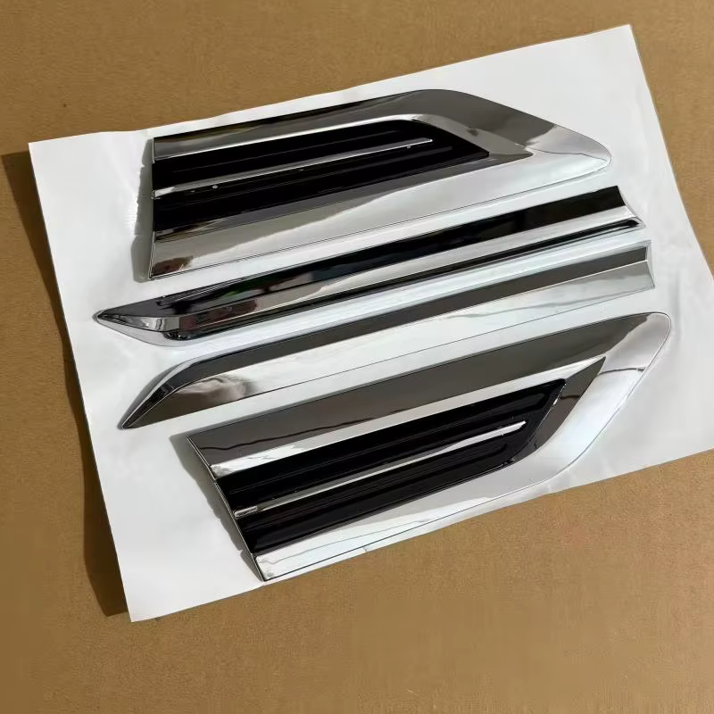 5 ensembles pour Tiguan 2017 2018 2019 2020 MK2 accessoires de voiture style ABS garde-boue latéral extérieur couverture de porte avant emblème de garniture
