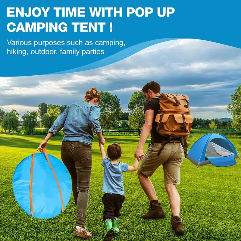 Tente pliante d'extérieur à ouverture rapide entièrement automatique, tente de camping pour 1-2 personnes, confortable, imperméable, résistante au soleil, portable