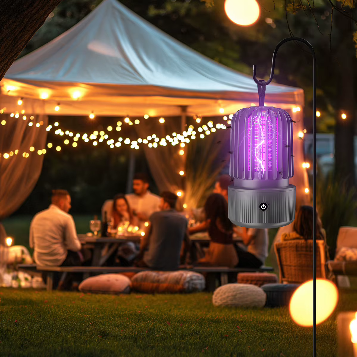 Lampe anti-moustiques portable 1200mAh rechargeable par USB