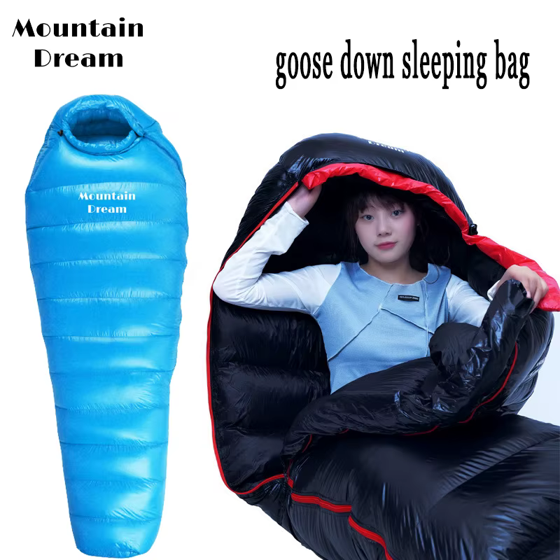 Sac de couchage d'hiver en duvet d'oie blanche pour maman adulte