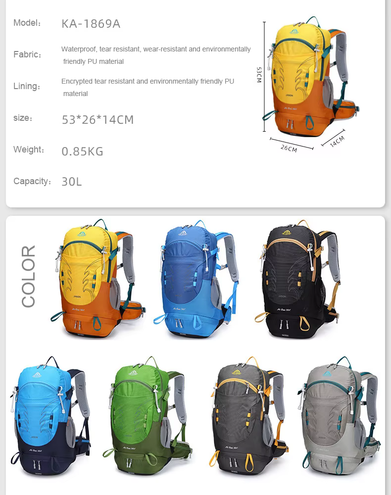 Sac à dos de randonnée 30L pour hommes et femmes