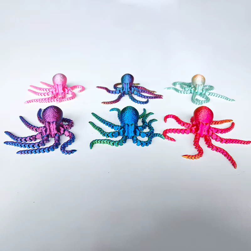 Figurine articulée Cthulhu – Modèle de poulpe imprimé en 3D avec tentacules posables