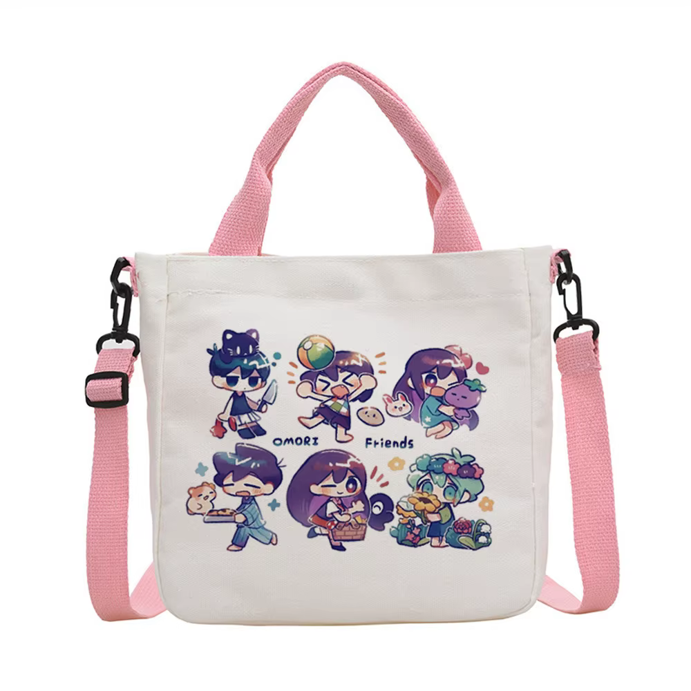 Sac fourre-tout Omori, sac à provisions, sac à bandoulière, sac fourre-tout personnalisable, sac de courses femme