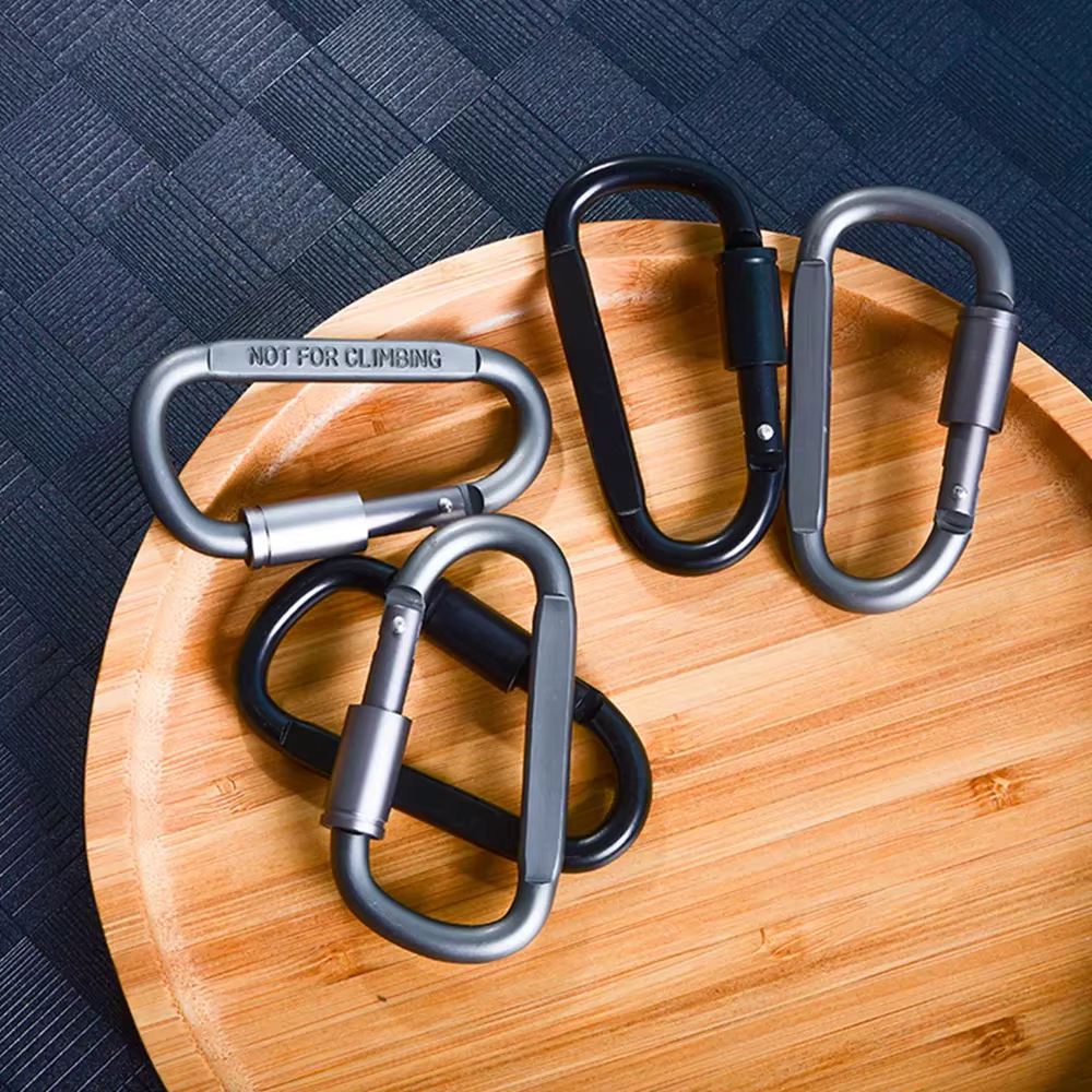 4-6 pièces ensemble de mousquetons pour clé Camping survie EDC extérieur porte-clés Clip alliage d'aluminium tactique