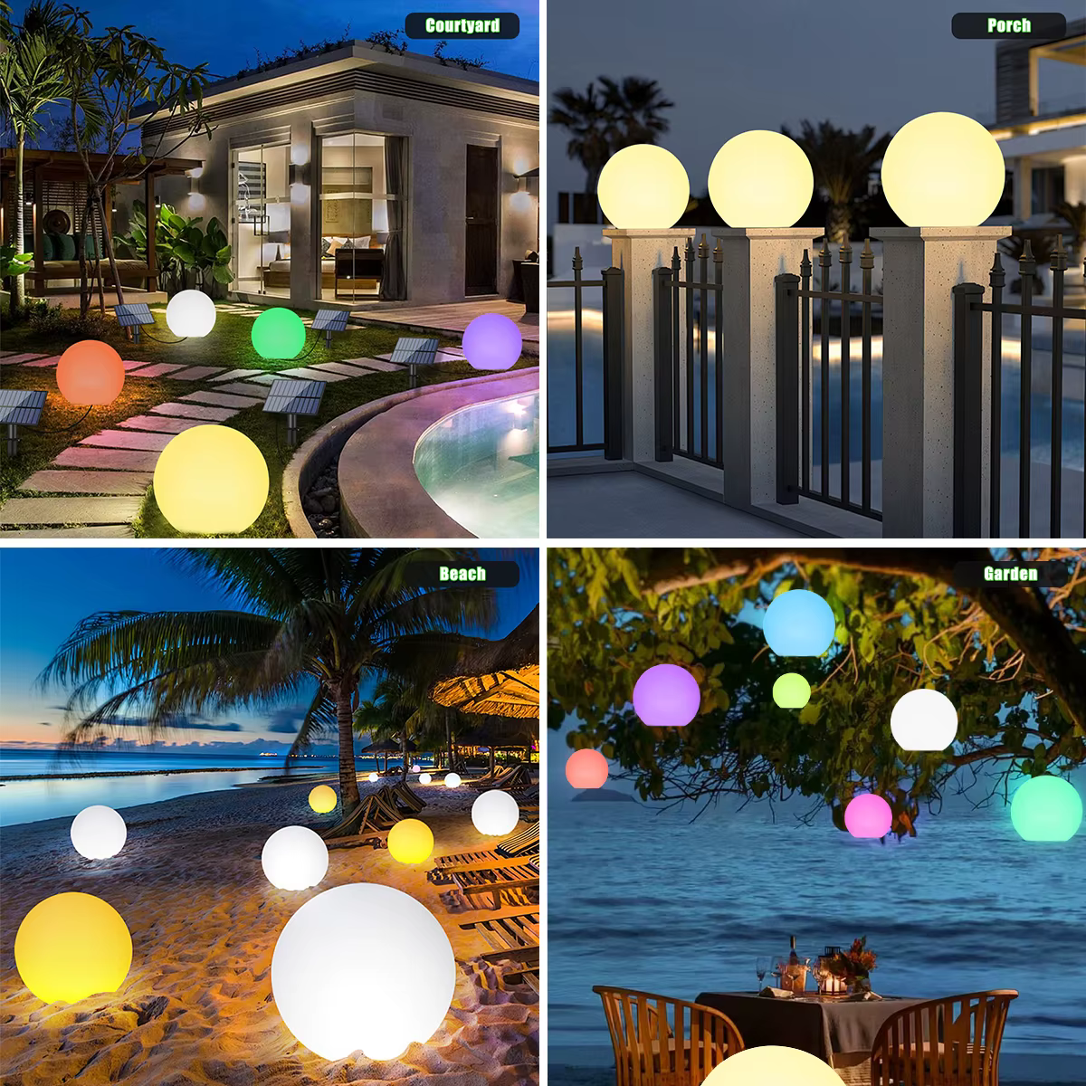Lampe solaire 3 Modes d'éclairage avec télécommande lumières pelouse rue forme ronde voie extérieure cour Patio jardin décoration