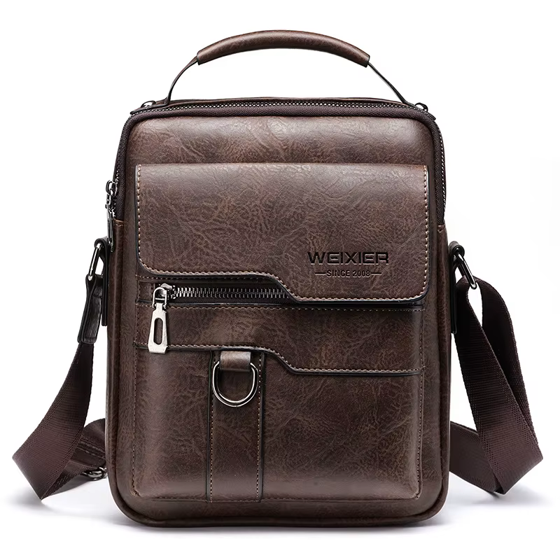 Sac à bandoulière de marque pour hommes, pour ipad 9.7 pouces, sacs à rabat en cuir PU pour hommes, sacoche d'affaires solide, sac de voyage