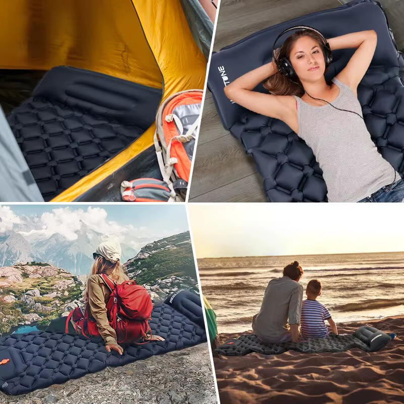 TARKA – tapis de Camping gonflables, matelas pneumatique avec oreiller, coussin de couchage touristique en plein Air, matelas auto-gonflant pour randonnée et escalade