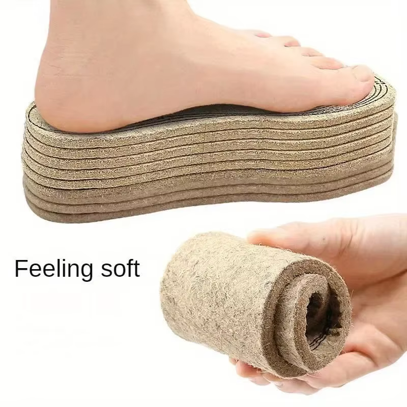 Semelles intérieures en feutre de laine pour chaussures hommes femmes