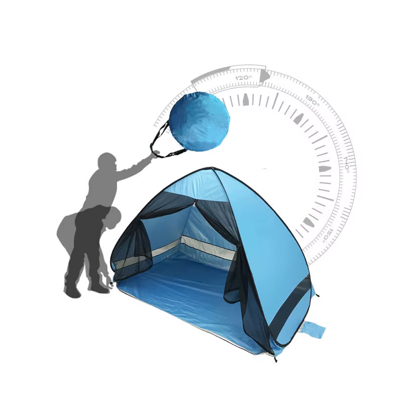 Tente à ouverture rapide pour 1 à 2 personnes, Protection UV anti-moustiques, rideau pare-soleil Portable automatique pour Camping en plein air