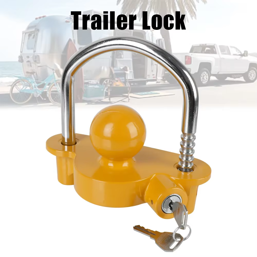Coupleur de remorque universel, verrouillage d'attelage, boule de remorquage, sécurité antivol réglable, robuste, véhicule camion camion caravane, accessoires