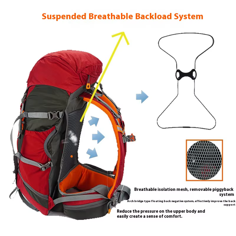 Sac à dos de camping 48L pour hommes