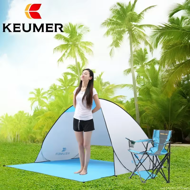 Tente de camping pliable automatique avec protection UV