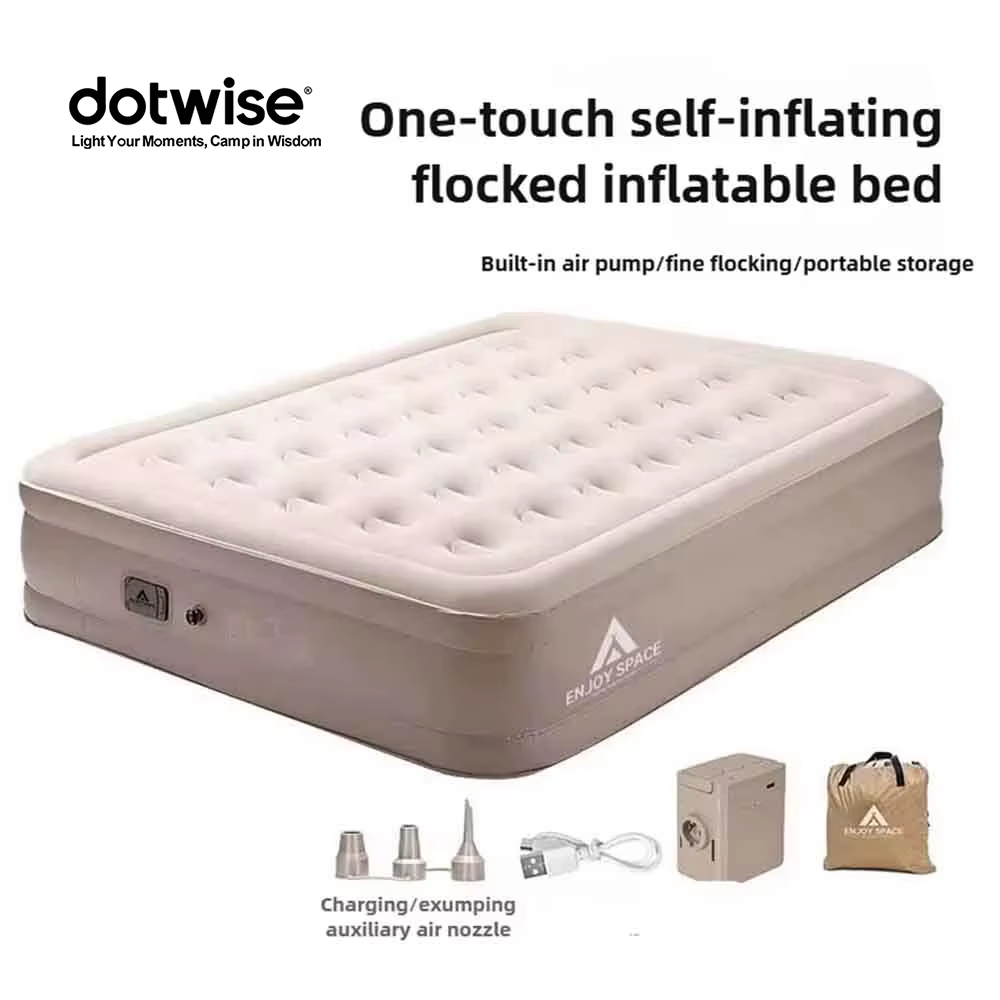 DOTWISE PVC tente gonflable matelas de couchage 40CM tapis de lit de Camping pompe intégrée