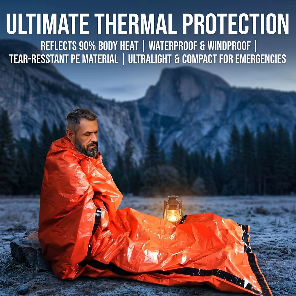 Sac de couchage de survie d'urgence